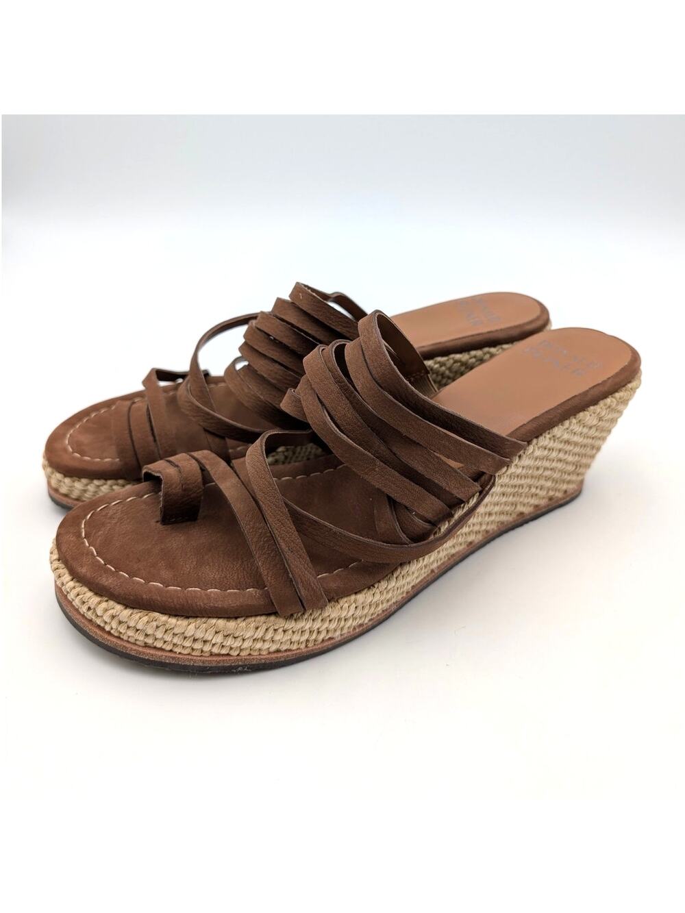 Donald Pliner Platform Wedge Heel Sandals Women's Toast Size US11M EU42